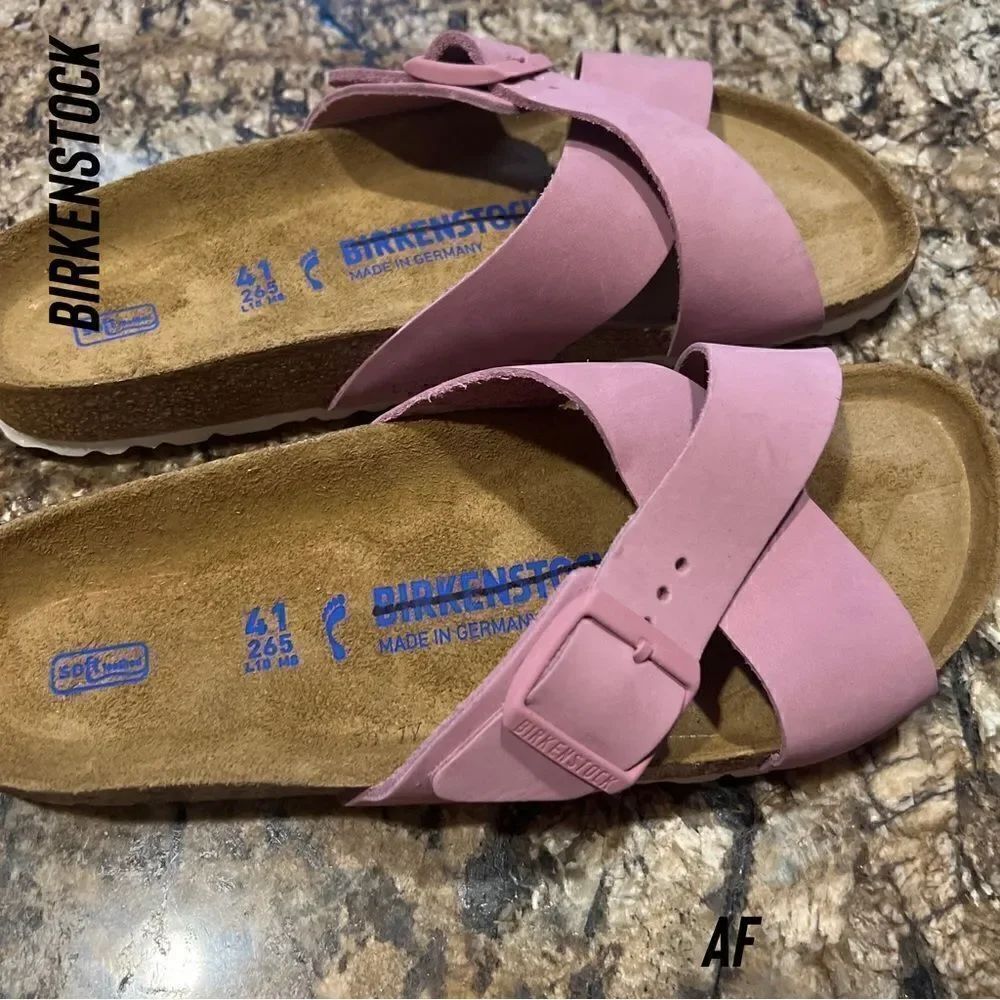 BIRKENSTOCK SIENNA CROSSOVER SANDALS IN ORCHID PURPLE NEW